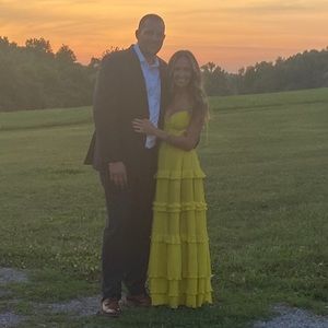 Tularosa Tinsley yellow maxi dress